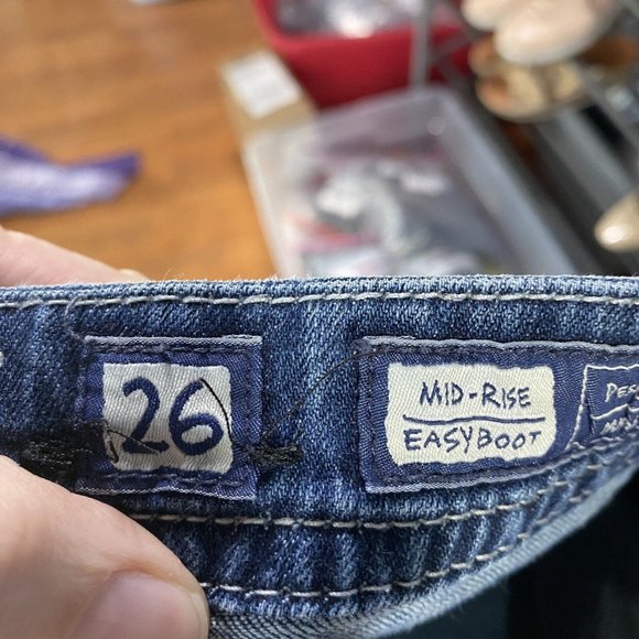 Miss Me Jeans Women’s 26 blue mid rise bootcut western rodeo festival cowgirl - Picture 4 of 7